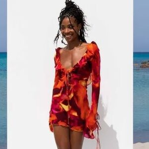 Rat & Boa Fiery Red Mini Dress
